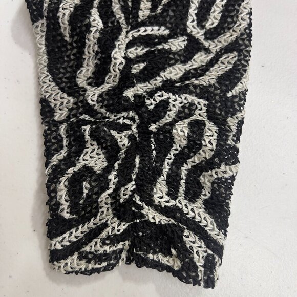 Alberto Makali Black & White Textured Zebra Print Open Front Blazer Jacket - L - Picture 7 of 10